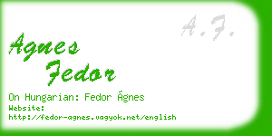 agnes fedor business card